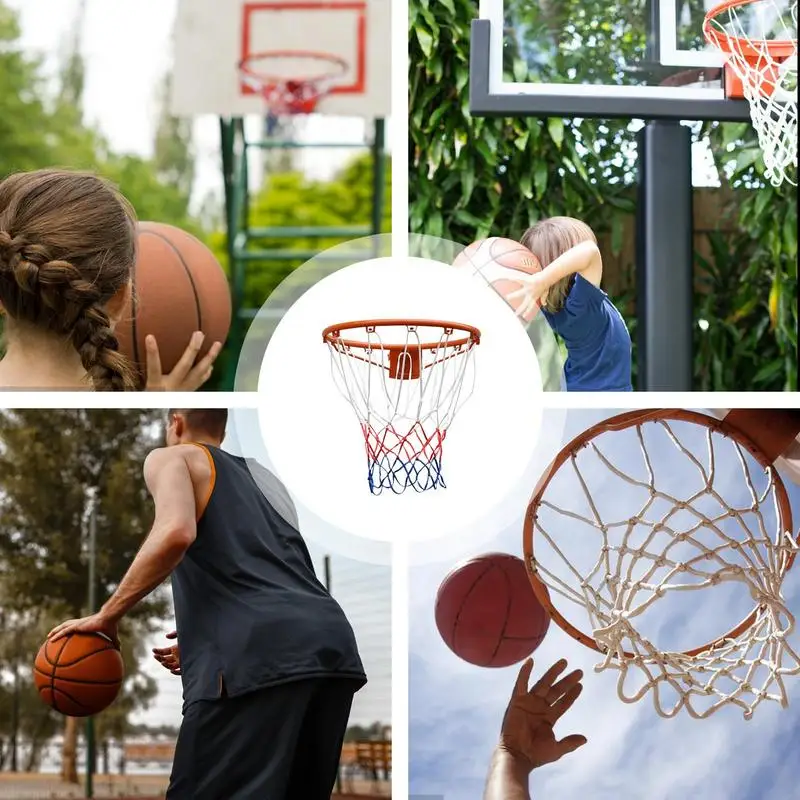 Canestro Da Basket Regolamentare 45cm Bee-Ball - Con Rete NBA E Supporto In Acciaio Per Parete - Foto 1