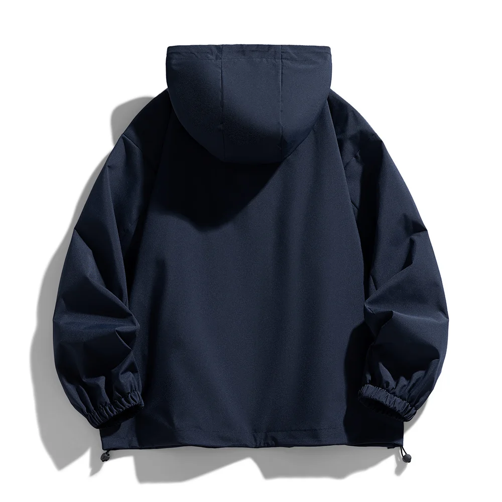 Windproof Waterproof Jacket - Plus Size Workwear Coat With Breathable Zipper Closure