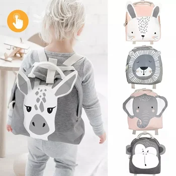 Zaino per bambini Zaino da scuola per bambini per bambini Borsa da scuola carina per bambini Borsa leggera per ragazza ragazzo Borsa per leone con farfalla di coniglio