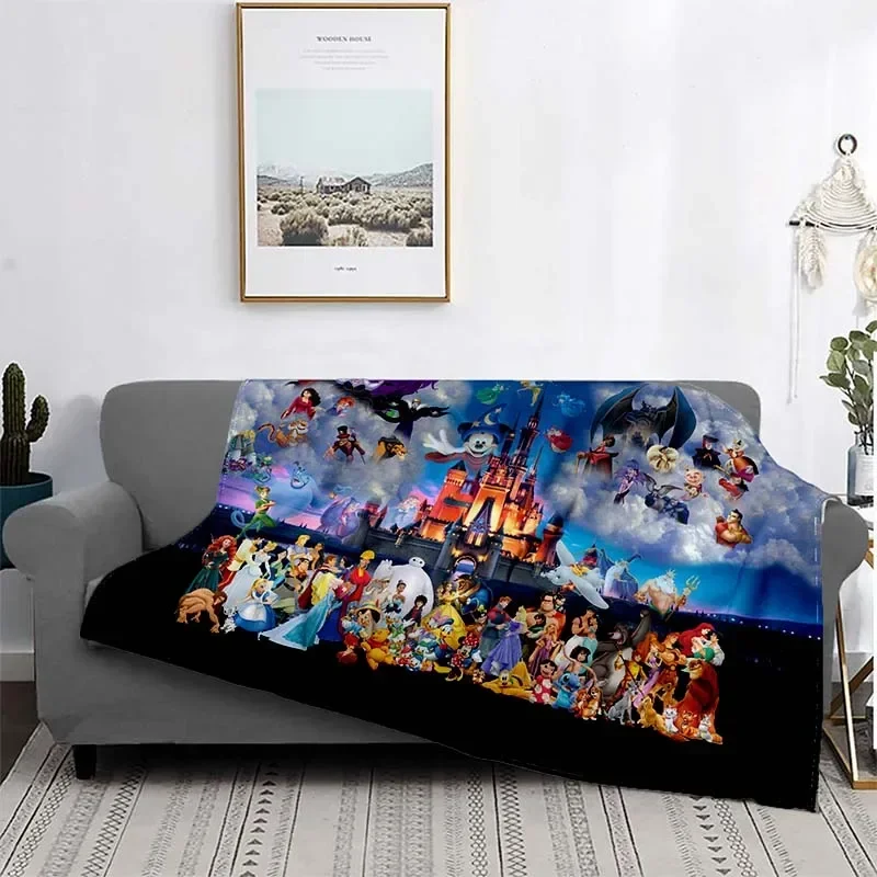 thumbnail image 1 of Manta de felpa suave con dibujos animados de Disney, Minnie y Mickey, manta de franela para sala de estar, dormitorio, cama, sofá, funda de picnic, 1 of 5