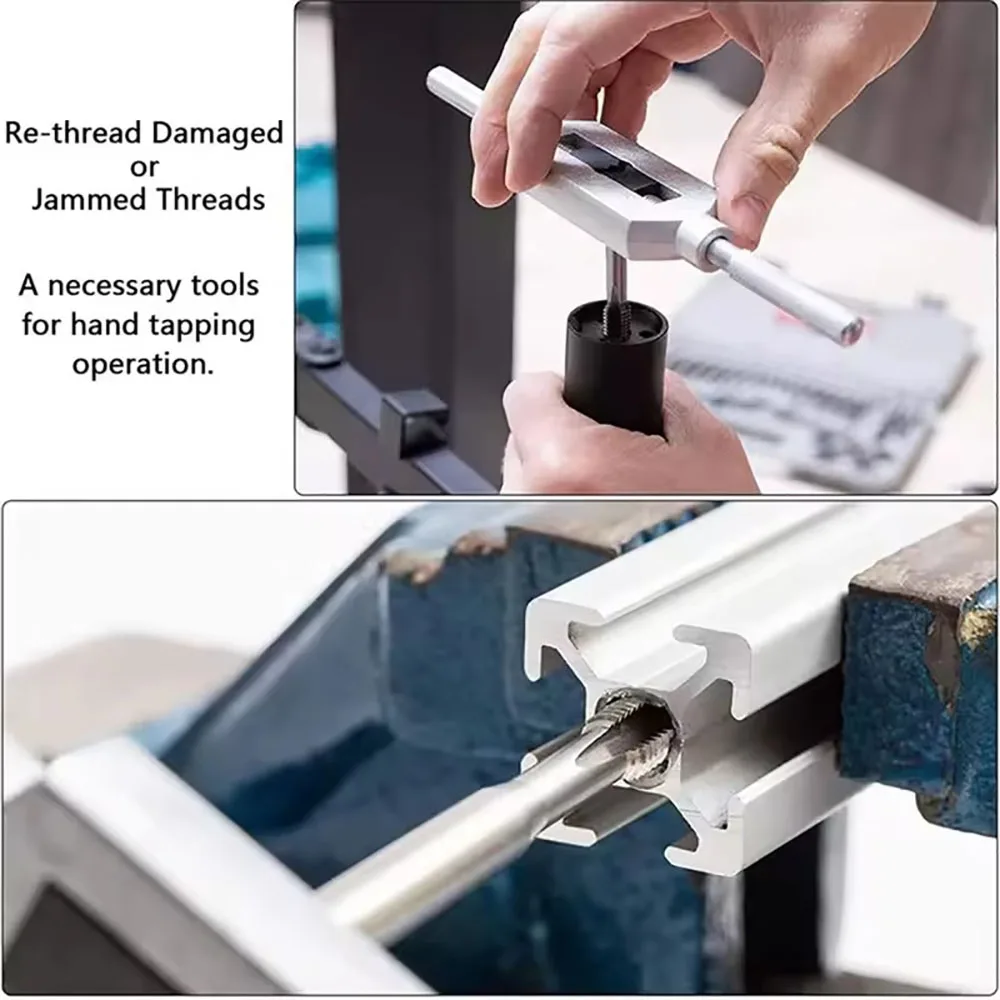 T자형 손잡이가 있는 조절식 렌치, 밀링 탭, 고속강 탭, 미터법 드라이버, 나사산 드릴 스탠드, 수공구 세트