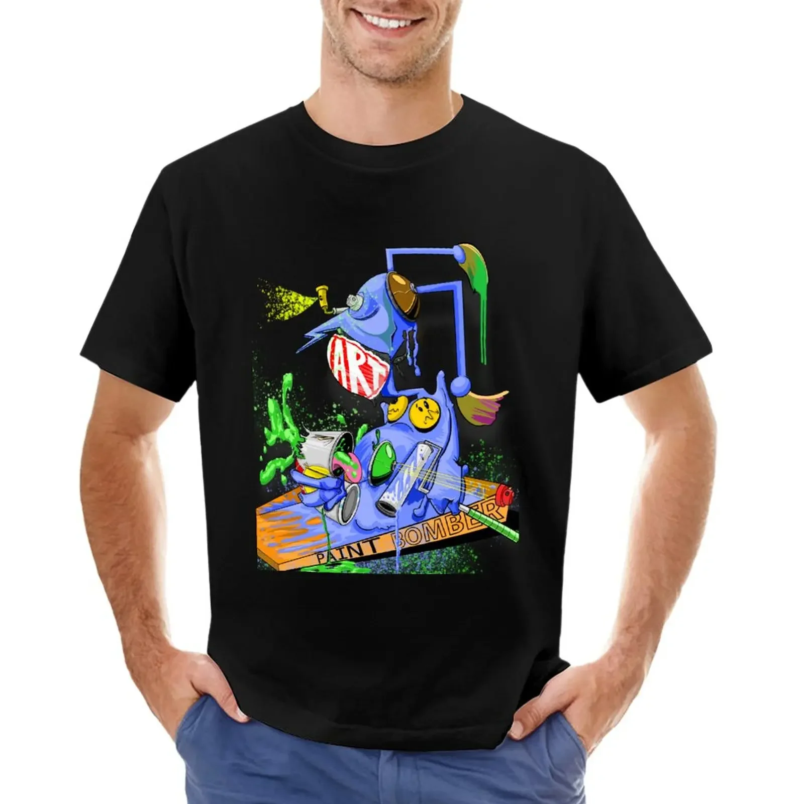 

Paint Bomber T-Shirt funnys tees Short sleeve tee men graphic t shirts
