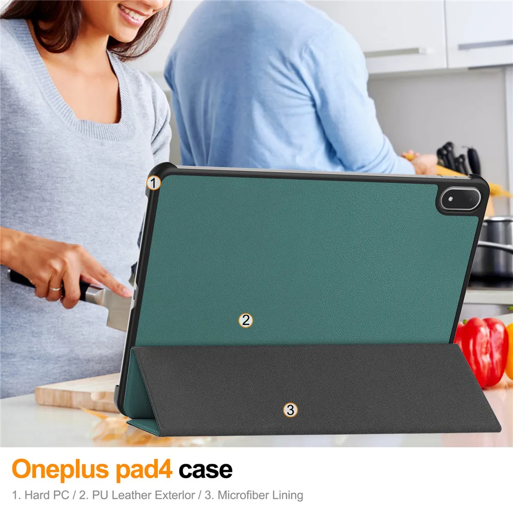 Premium Folding Flip PU Leather Tablet Stand Cover - OPD2511