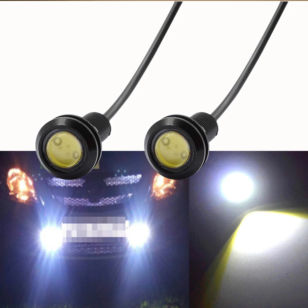 2X 18mm Auto Car Led Eagle Eye DRL Daytime Running Lights motorcycle