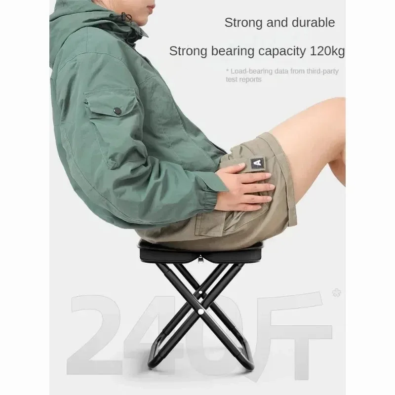 2026 Portable multifunctional outdoor picnic camping folding chair, ultra light fishing stool, travel stool, fishing accessories