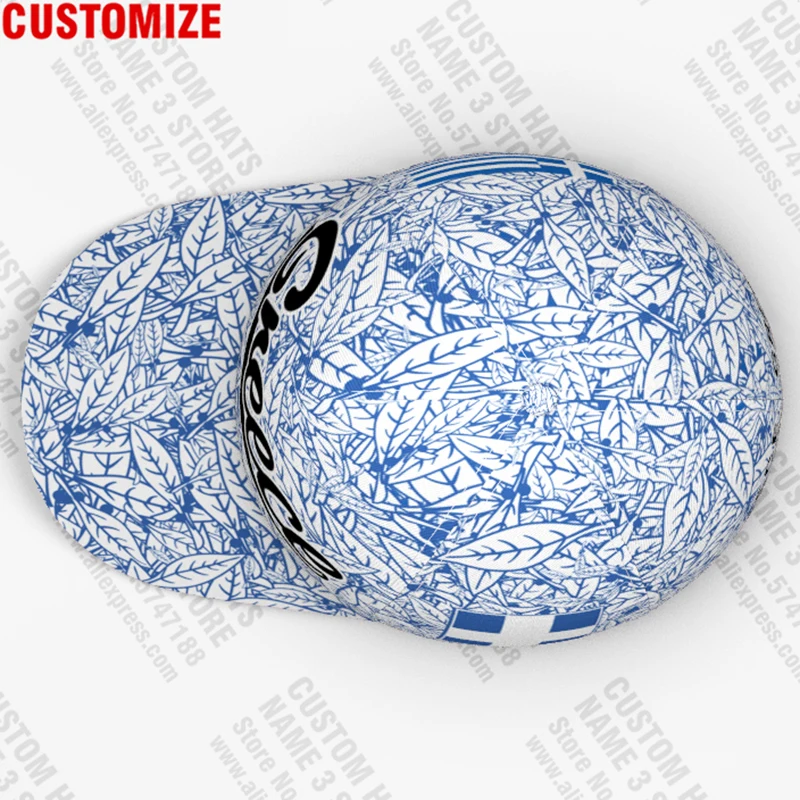 Greece men youth diy name number grc casual hat nation flag gr country greek republic s print photo word baseball cap