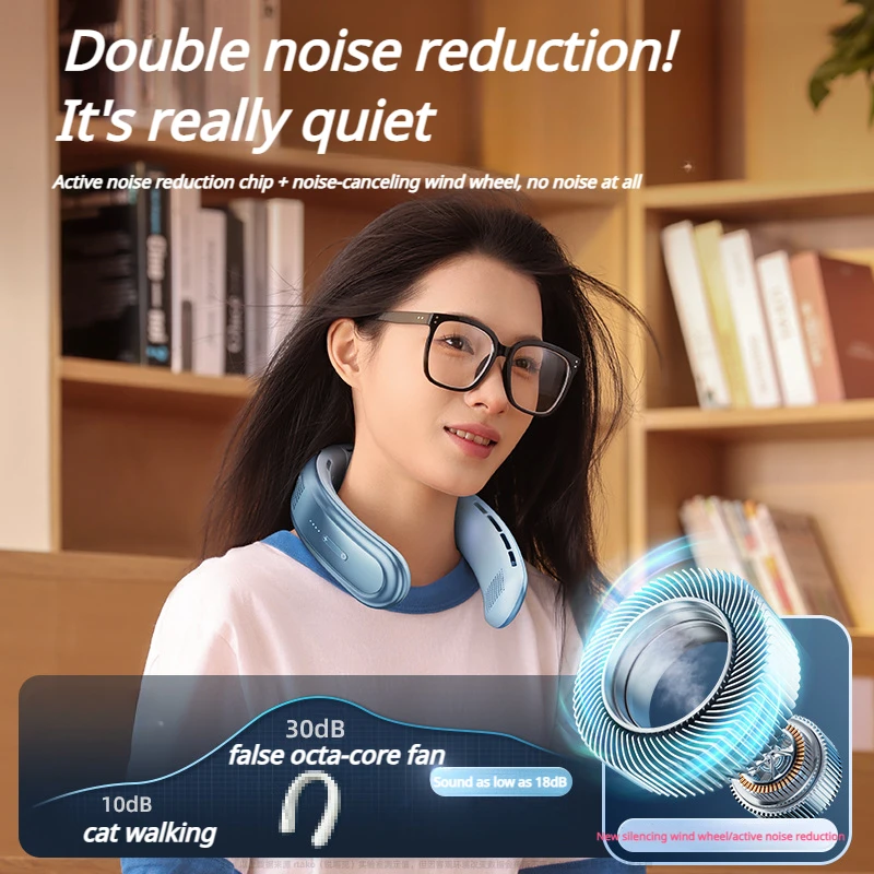 Portable Neck Fan 10000mAh Rechargeable Fan Mini 3-Speeds Large Wind Outdoor Silent Electric Ventilador for Home Camping Outdoor 3 Portable Neck Fan 10000mAh Rechargeable Fan Mini 3-Speeds Large Wind Outdoor Silent Electric Ventilador for Home Camping Outdoor 3