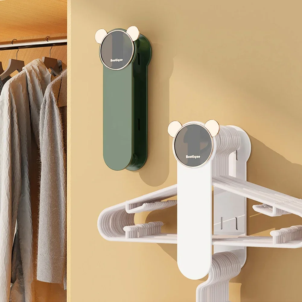

Cute Retractable Hanger Storage Shelf Punch-free Balcony Wall Hanging Clothes Organizer Bathroom Kitchen Towls Hanger Collector
