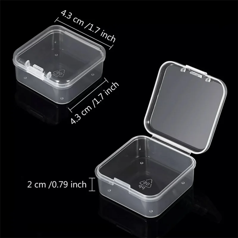 6Pcs Small Plastic Storage Box with Lid Small Storage Bin Box Sundries  Storage Box