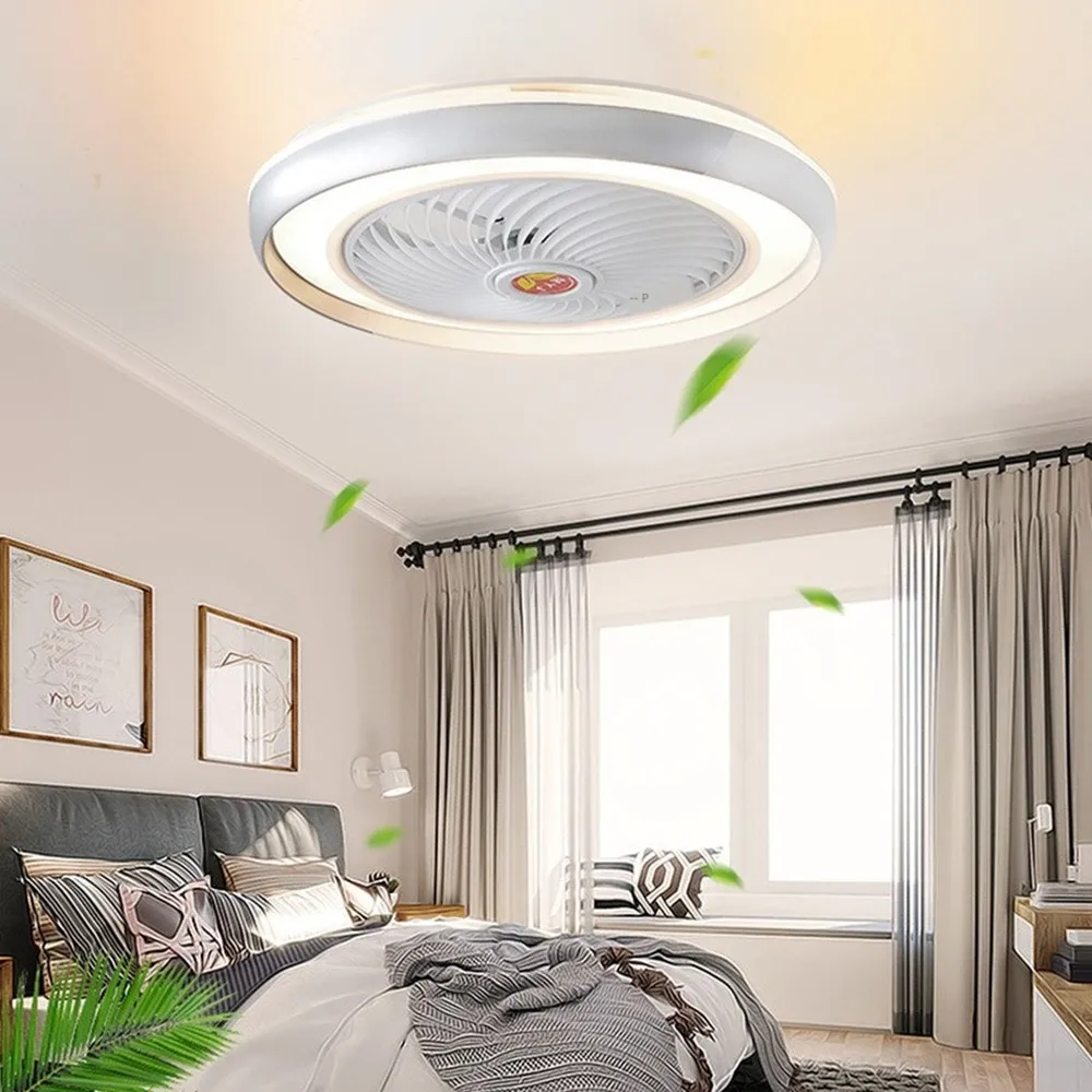 

Creative design 50cm with remote control fan lamp intelligent Bluetooth ceiling fan lamp modern bedroom decorative lamp