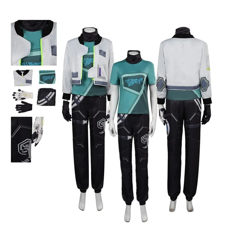

Valorant Deadlock Cosplay Costume Adult Women Coat Pants Gloves Outfits Halloween Carnival Party Suit