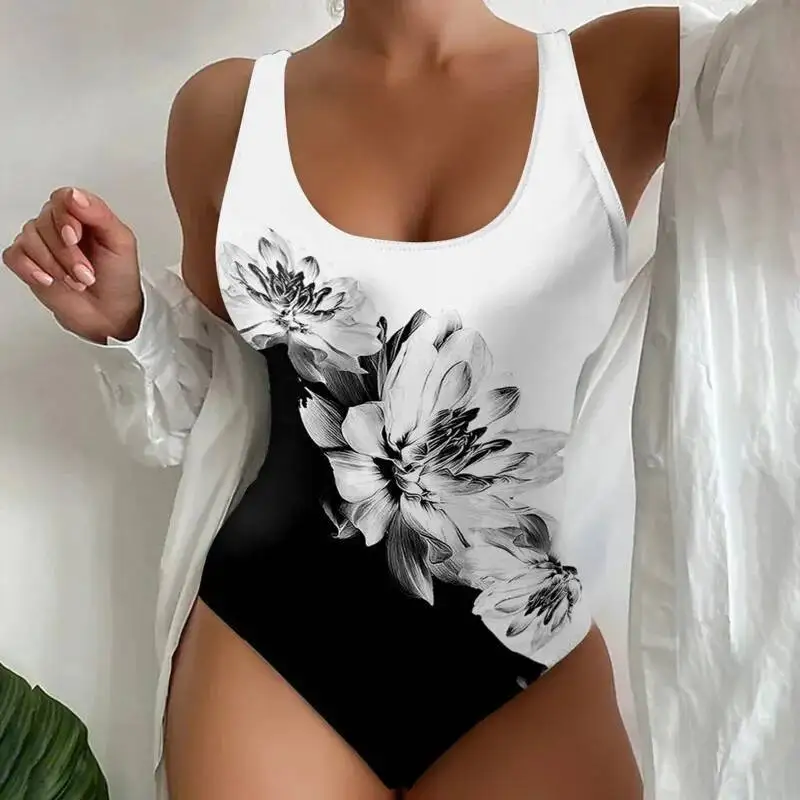 Summer 2026 Large Size Swimwear Female Plus Size One-Piece Swimsuits Closed For Beach Pool Bather Swimming Body Bathing Suit