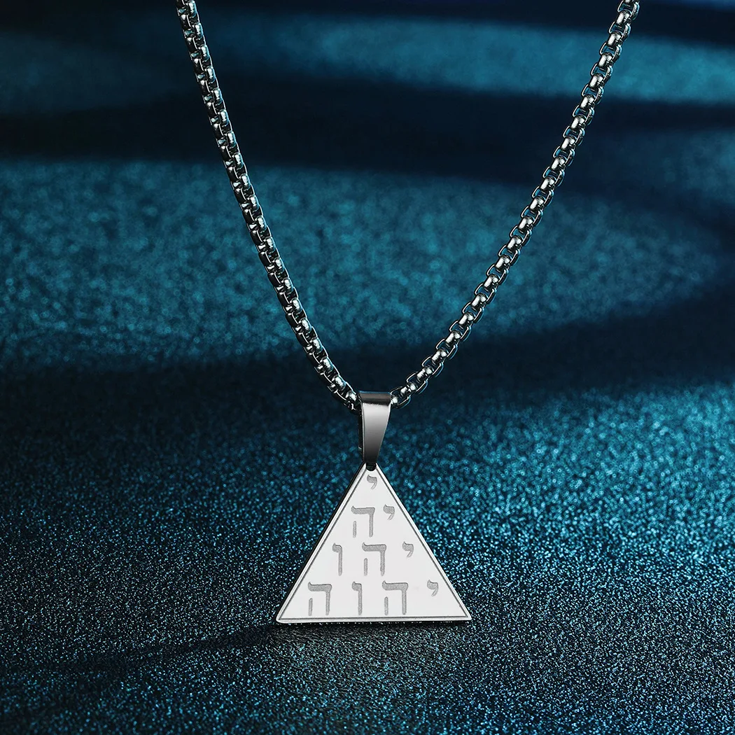 Classic Masonic Providence All Seeing Eye Pendant Stainless Steel Medal Necklace Men's Trend Amulet Jewelry