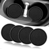 4pcs/set 7cm*5cm Car Cup Holder Anti-Slip Silicone Insert Coaster Mat Universal Car Accessories Black Fit For Most Cars Styling 2