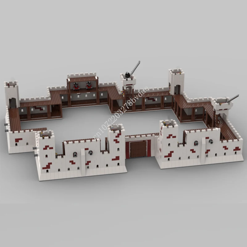 

1252PCS Customized MOC Pirates Modular Fort Model Building Blocks Technology Bricks DIY Creative Assembly Toys Birthday Gifts