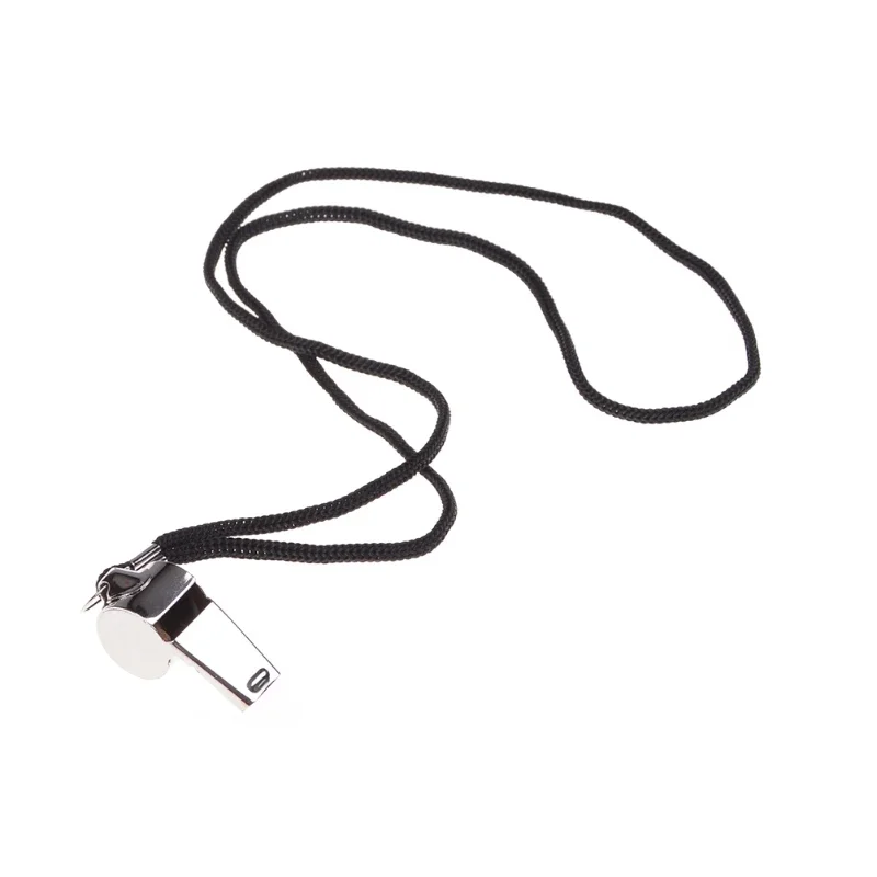 

1PCS Metal Referee Whistles Coach Whistles with Lanyard for Football Coaches and Officials