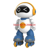 360 ° Rotation Remote Control Robot Model Early Education Puzzl Dance High Tech Cool Lighting Boy Light RC Robot Children Gift 6