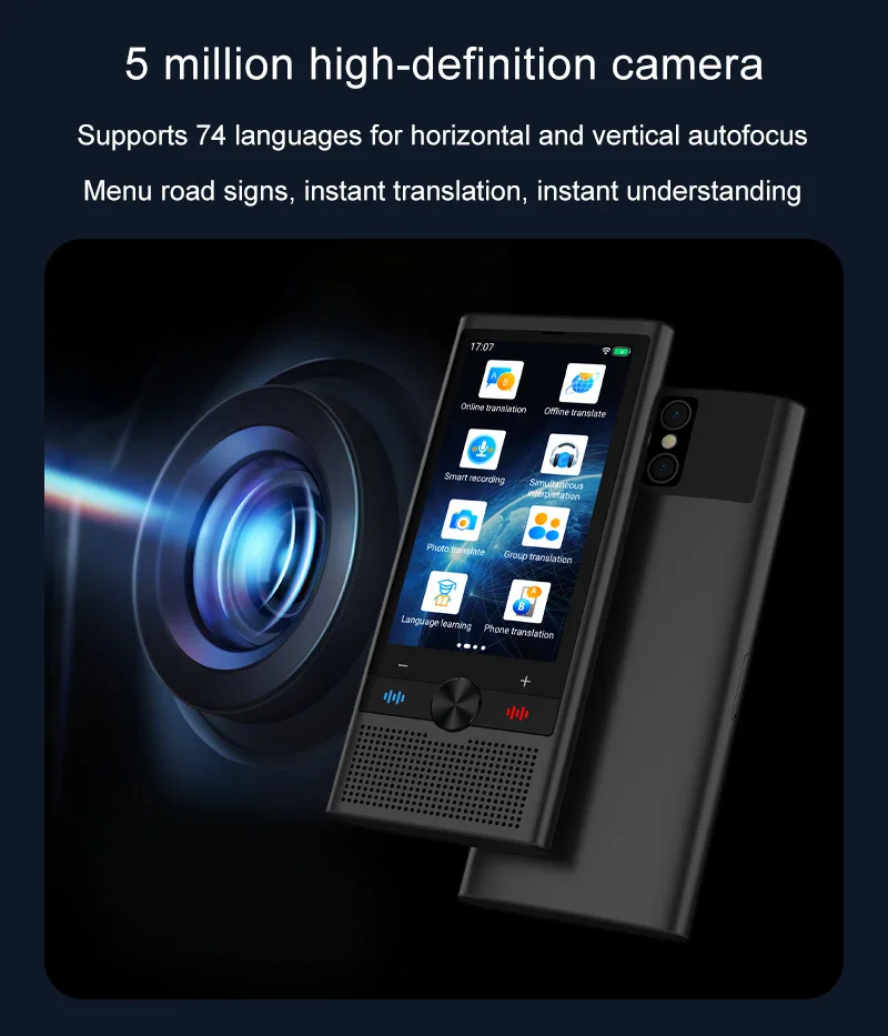 Portable S10 Smart Voice Translator 148 Languages Real-time Photo Recording Translation 4G WIFI Smart Translate Machine