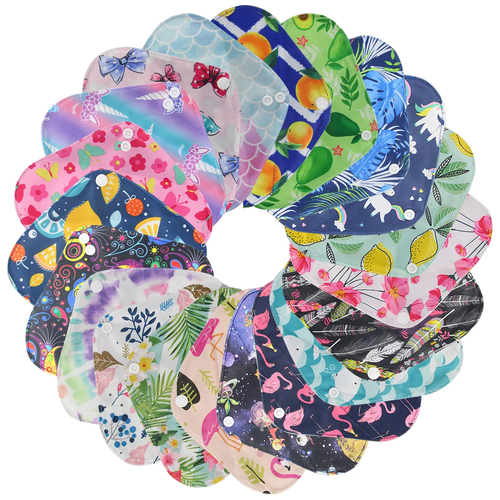 Bamboo Charcoal Sanitary Pads Washable Panty Liner Mama Maternity Menstrual Pad with Charcoal Absorbency Layer