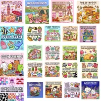 1/2/12Pcs coloring books, Glow cosmetics and Spooky cutie，Glow in the Dark Cosmetics Coloring Book -  Easy Adult Relaxation 1