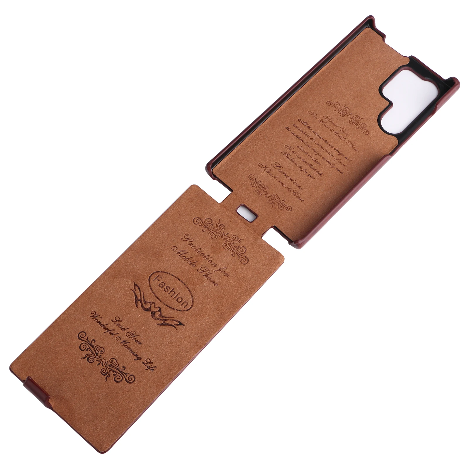 Retro Vertical Flip Genuine Leather Phone Case - Premium Hard Back Cover