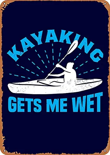 

Kayaking Kayak Gift Vintage Look Metal Sign Patent Art Prints Retro Gift 8x12 Inch