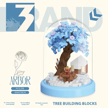 Mini Cherry Blossom Tree House Building Blocks - Sakura Bonsai DIY Toy, Educational Gift for Kids & Mother's Day 7