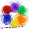 Dance Sensory Scarves Magic Juggling Scarf for Baby Coloured Fabric Play Silks Rainbow Cloth Gymnastics Toy Kerchief 70cm New 1