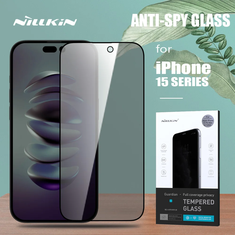 

Original Nillkin for iPhone 15 Pro Max 14 15Pro 15Plus 14Pro Tempered Glass Film Anti-Spy Full Cover Privacy Screen Protector