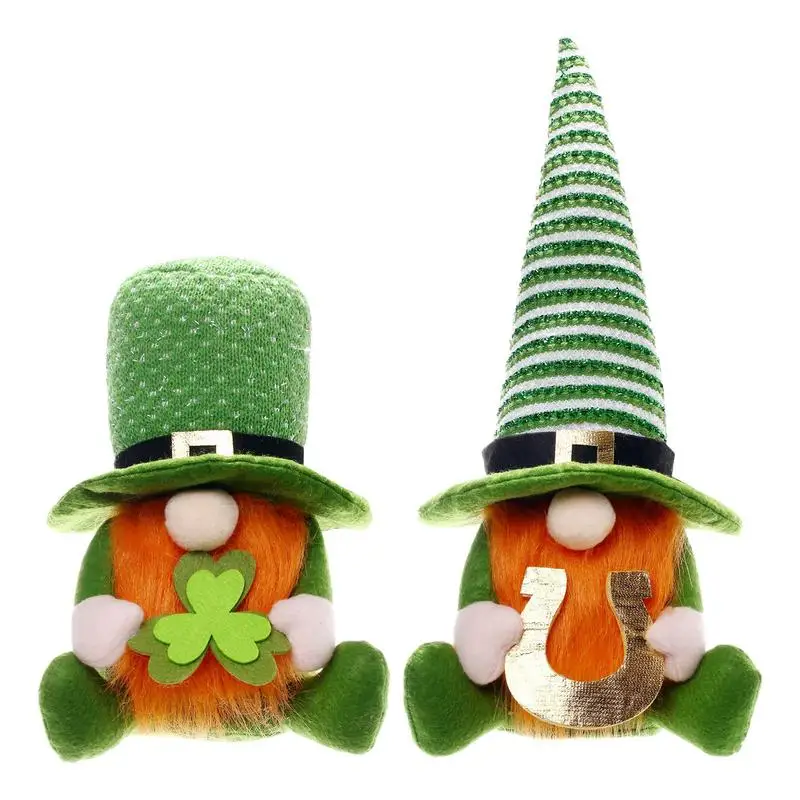

Праздничный Декор Gnome St paфокусы, зеленый лицехвостый Безликий карликовый шамрок, Многоярусное искусственное украшение, Шведский томте