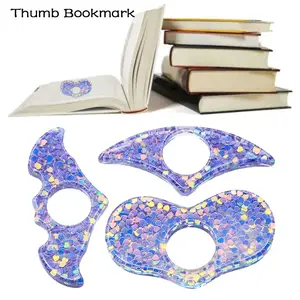 Plastic Thumb Bookmark Reading Aids Tools One Hand Reading Book Page Pagination Book Accessories Purple Book Support