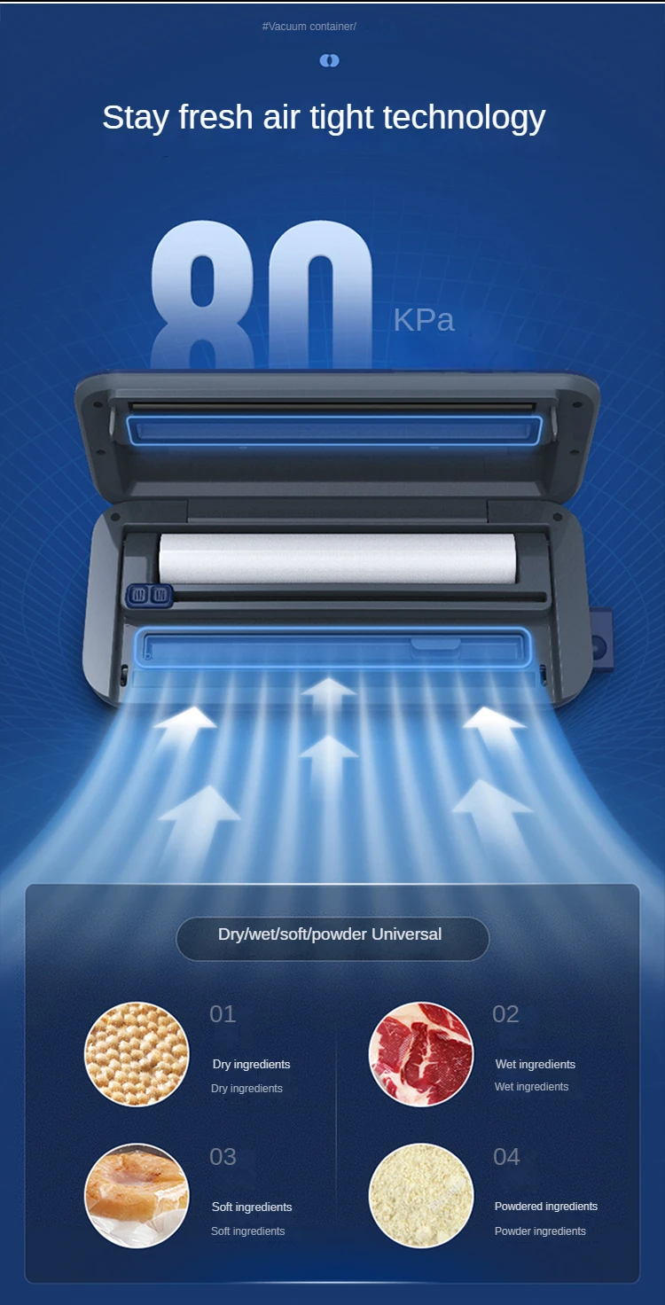 Description Picture 6 of itemSealer Small Household Food Packaging Machine Vacuum Compressor Preservation Mini Seal home appliance