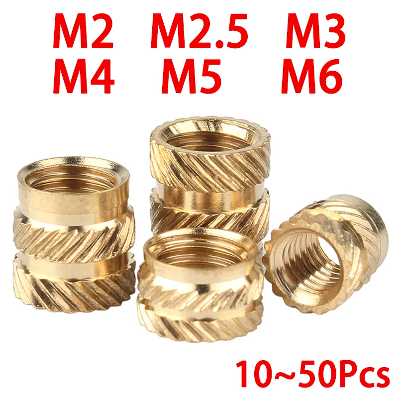 Injection Molding Brass Knurled Thread Inserts Nut M2 M2.5 M3 M4 M5m6 Brass Aliexpress