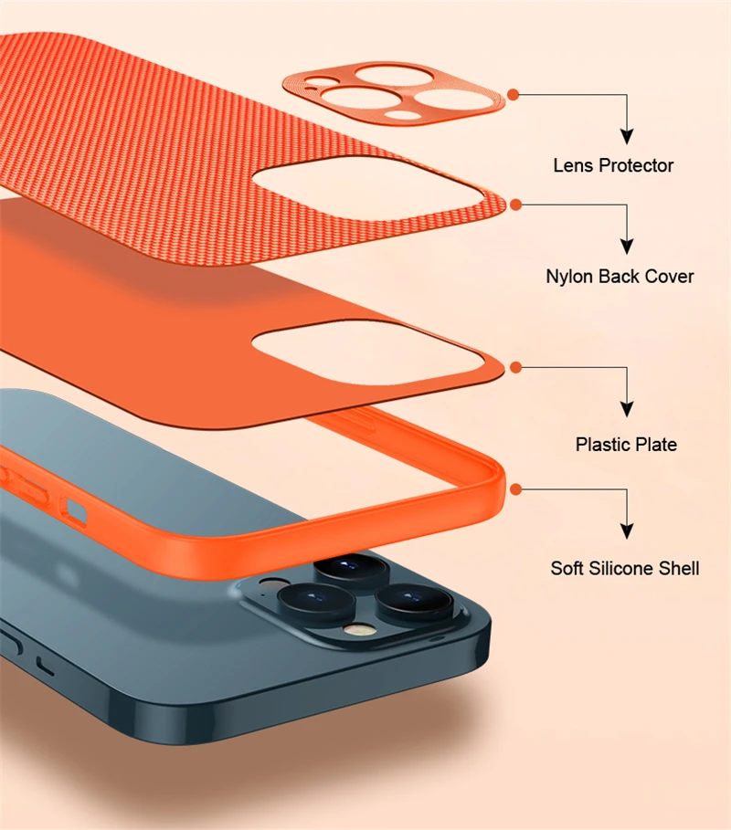 iphone 13 mini flip case Luxury Nylon Cloth Fabric Case For iPhone 13 12 11 Pro Max XR XS X R Soft Silicone Edge Bumper Shield Hard Back Full Cover Funda case iphone 13 mini