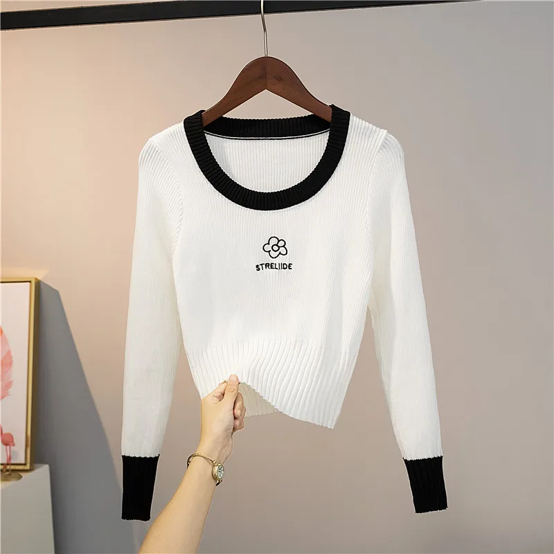 Cheap Wholesale 2021 Spring Autumn Winter New Fashion Casual Warm Nice  Women White Cute Sweater Woman Female Ol Bvy1095 - Pullovers - AliExpress