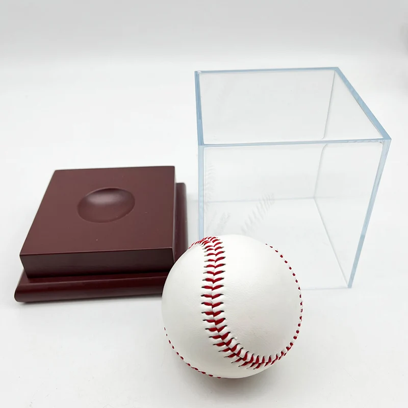Baseball Storage Box Acrylic Clear Baseball Holder Display Box Bracket Cube Ball Holder Baseball Memorabilia Showcase Golf Tennis Billiard