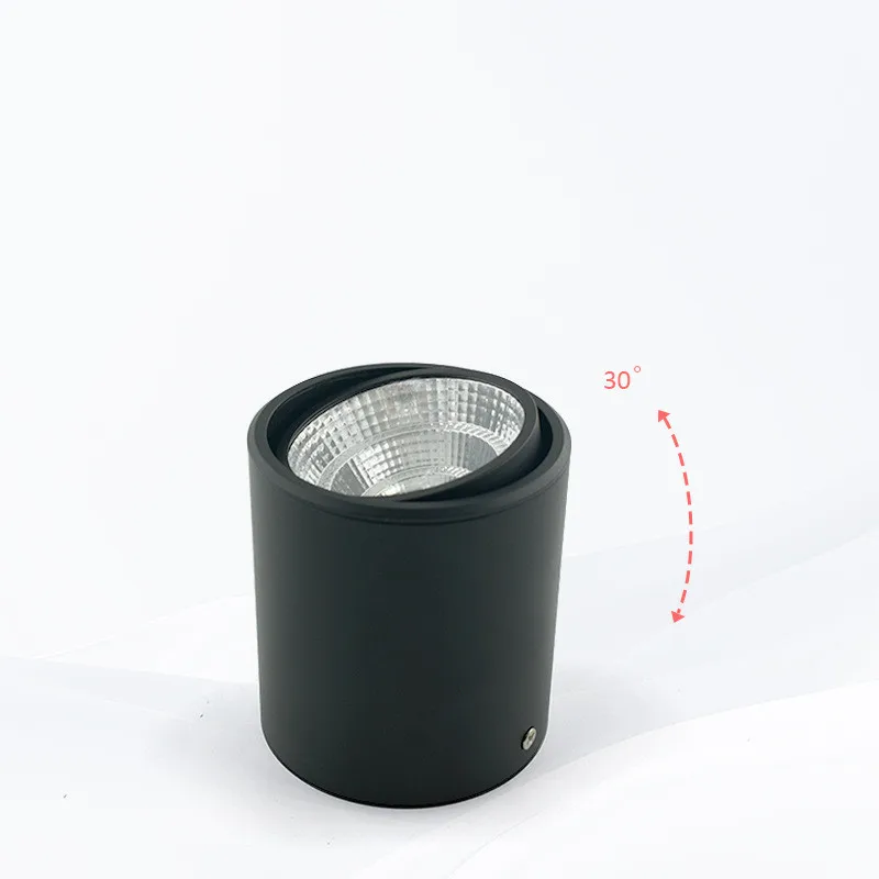 Surface mounted LED downlight Dimmable rotating COB ceiling light 7W9W12W15W18W20W24W Adjustable spot light AC85-260V
