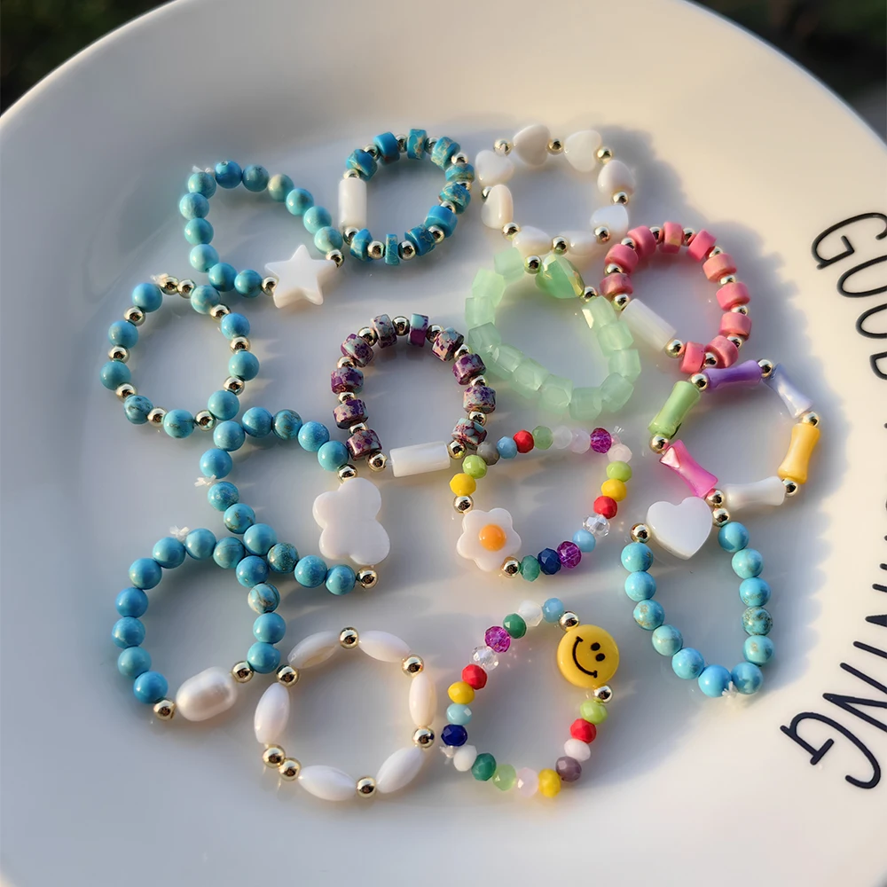 2025 Damenmode ZX handgefertigte natürliche Perlen und Perlenmädchen, Sommerfrauen böhmischer türkisfarbener Kristallschmuck, Großhandel, künstlich_voghion.com