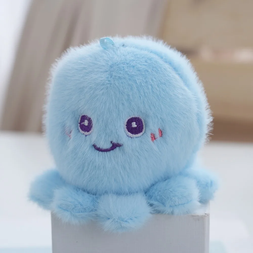 Cute Turtle Ocean Animal Keychain Starfish PP Cotton Whale Keychain Fluffy Ins Animal Whale Small Pendant Home Decor