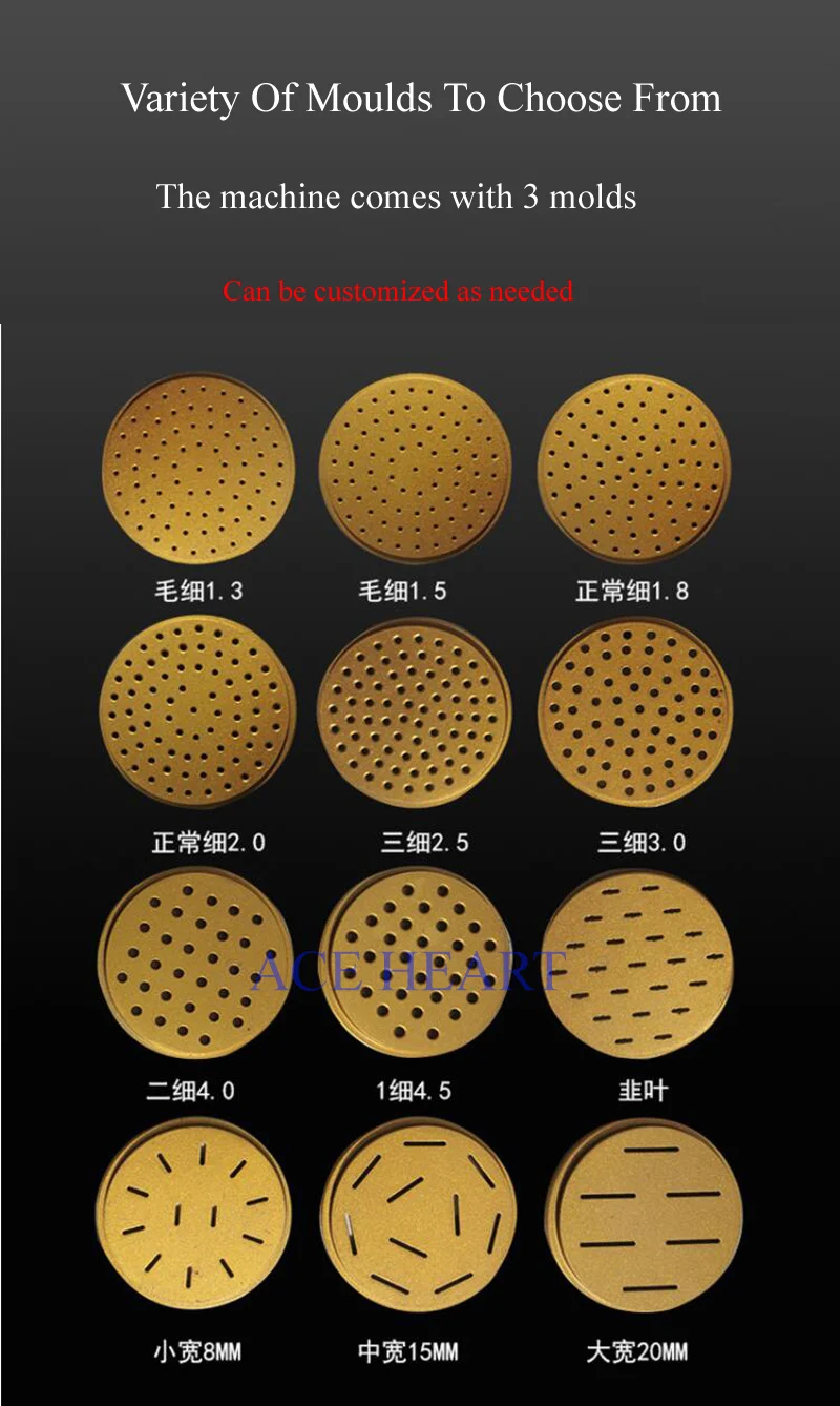 Description Picture 5 of itemHydraulic Noodle Press Stainless Steel Commercial Electric Noodle Maker Pasta Extruder Machine