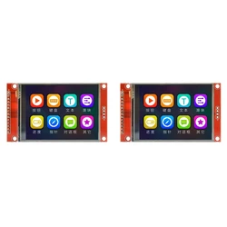 2Pcs 2.8 Inch 240X320 SPI TFT LCD Display Module SPI Serial Port 51 Drive ILI9341V LCD Serial Port Module STM32