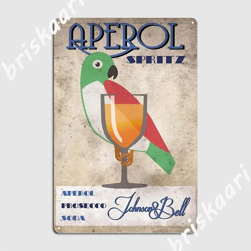 Aperol Spritz Metal Sign Kitchen Custom Wall Decor Club Party Tin Sign Poster