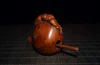 Chinese Natural Boxwood Hand carved Moktak Holz Fisch Buddhistisch Statue 4