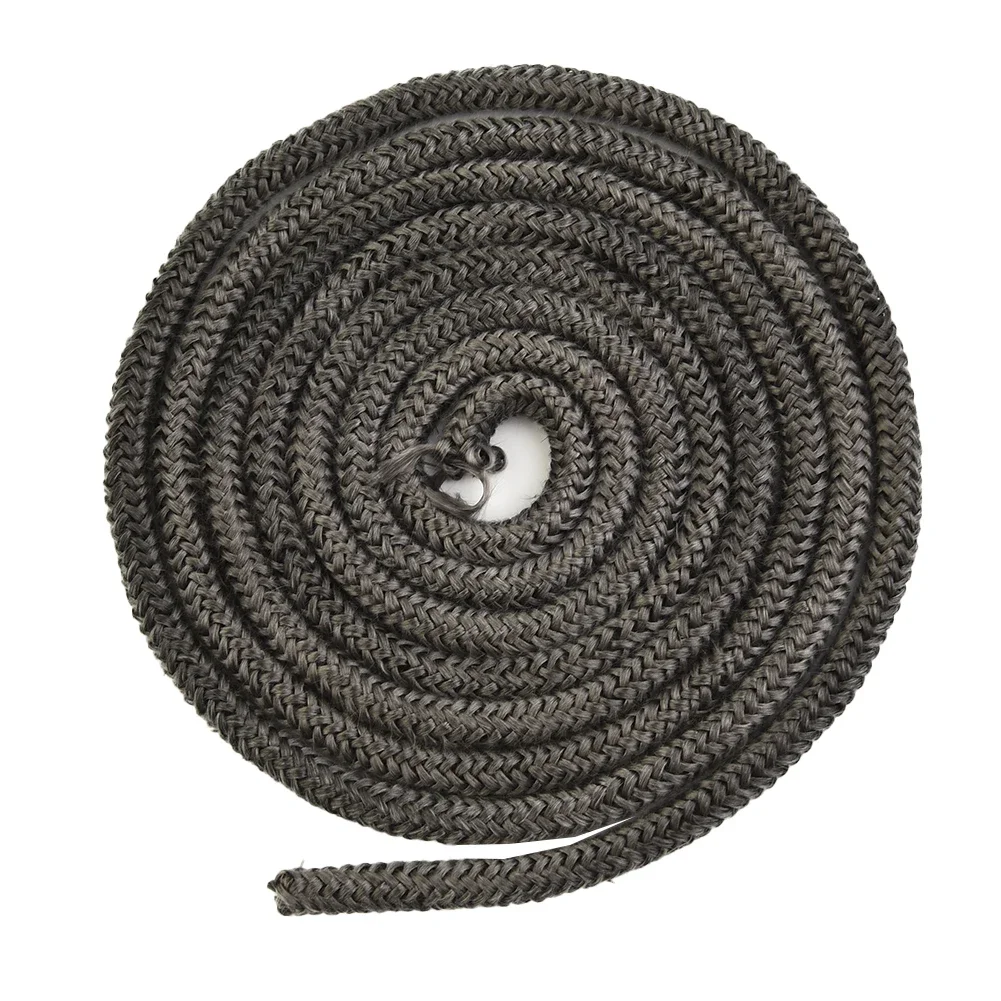 10/12mm Dark Gray Gasket Cord Stove Door Fireplace Cord 2m Fiberglass High Temperature Fireproof Sealing Rope Replacement