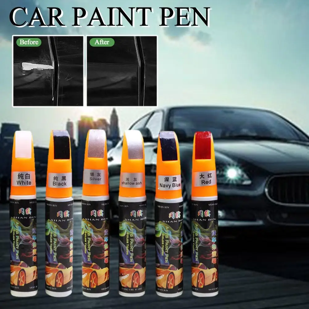 

New 6 Color Car Paint Scratches Repair Pen Brush Waterproof Tread White Tyre Care Car Pen Automotive Paint Black Marker Mai N7O7