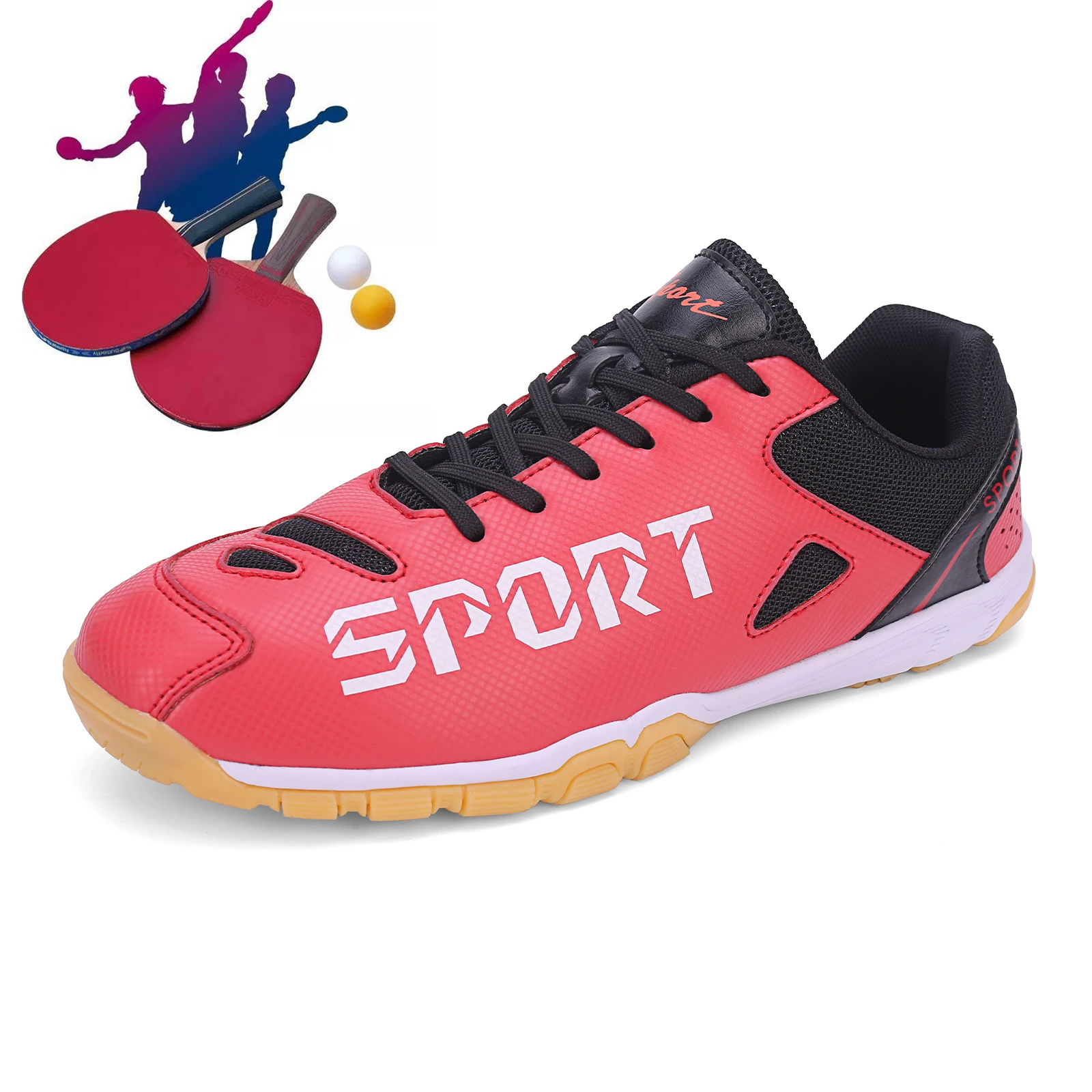 

Men's and Women's Table Tennis Shoes Men's Badminton Sneakers Fitness Tennis Shoes Unisex Table Tennis Sneakers Size 36-45
