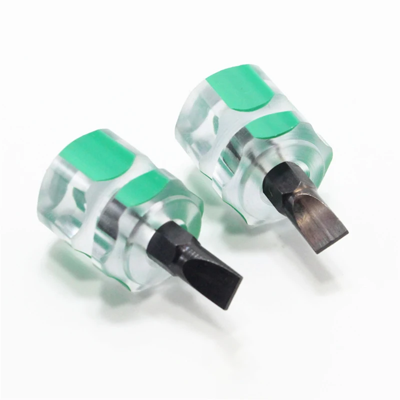 2pcs - Portable Mini Turnip Head Screwdriver Kit Set, Transparent Handle Precision Repair Hand Tools