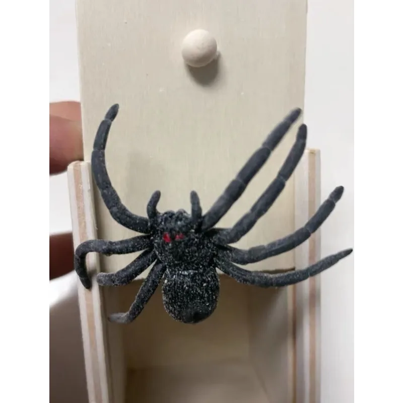 Halloween Prank Scare Box - Wooden Trick Spider Decoration