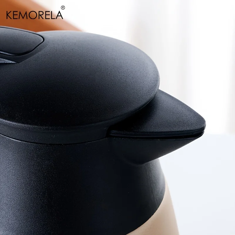 KEMORELA 2L Coffee Thermal Kettle Stainless Steel Vacuum Flasks Office Thermos Bottle Insulation Kettle Hot Water Thermos Pot