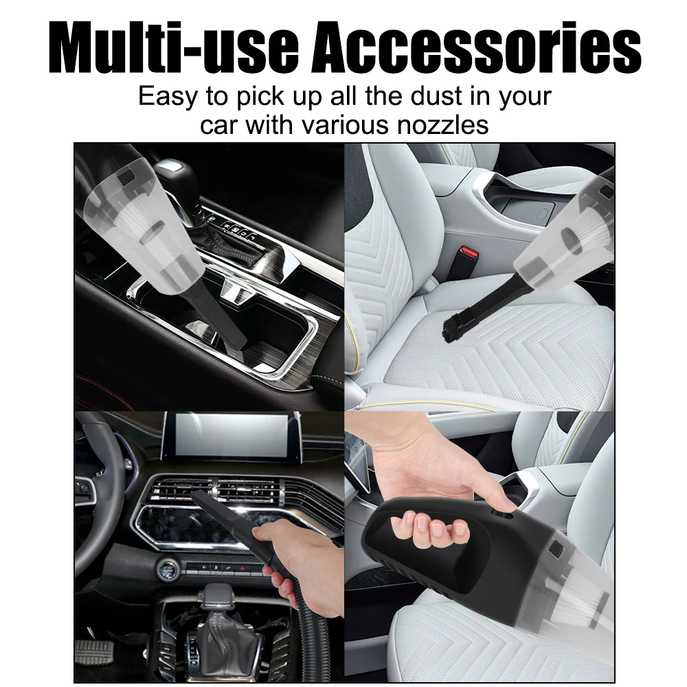 Vacuum Cleaner Handheld Vacuum Cleaner Wireless Vacuum Cleaner Portable Vacuum Cleaner Powerful Handheld Mini Cleaners Rechargeable Portable High Super Suction Car Vacuum Cleaner Wet And Dry dual-use